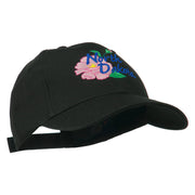 North Dakota Wild Prairie Rose Flower Embroidered Cap