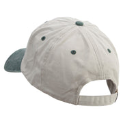 Yin Yang Clover Embroidered Pigment Dyed Wash Cap - Beige-Green OSFM