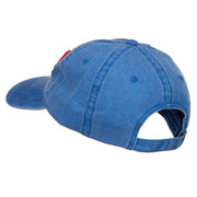 3D NASA Letter Logo Embroidered Washed Buckle Cap