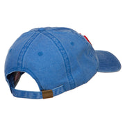 3D NASA Letter Logo Embroidered Washed Buckle Cap