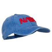 3D NASA Letter Logo Embroidered Washed Buckle Cap