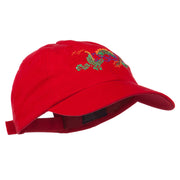 Outlined Dragon Embroidered Washed Cap