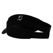 Playing Tennis Embroidered Cotton Twill Sun Visor - Black OSFM