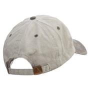 Yin Yang Clover Embroidered Pigment Dyed Wash Cap - Beige-Brown OSFM