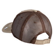 US Air Force Navy Letter Embroidered Low Profile Special Cotton Mesh Cap - Khaki-Brown OSFM