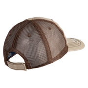 US Air Force Navy Letter Embroidered Low Profile Special Cotton Mesh Cap - Khaki-Brown OSFM