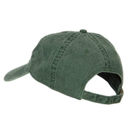 North Dakota with Map Outline Embroidered Washed Cotton Twill Cap