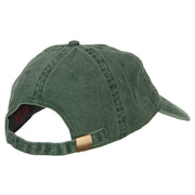 North Dakota with Map Outline Embroidered Washed Cotton Twill Cap