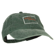 North Dakota with Map Outline Embroidered Washed Cotton Twill Cap