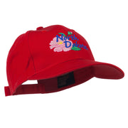 North Dakota Wild Prairie Rose Flower Embroidered Cap