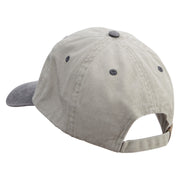 Yin Yang Clover Embroidered Pigment Dyed Wash Cap - Beige-Black OSFM