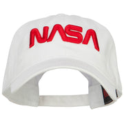 3D NASA Letter Logo Embroidered Washed Buckle Cap