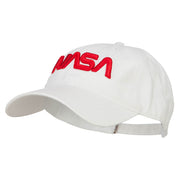 3D NASA Letter Logo Embroidered Washed Buckle Cap