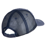 US Air Force Navy Letter Embroidered Low Profile Special Cotton Mesh Cap - Navy OSFM
