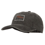 North Dakota with Map Outline Embroidered Washed Cotton Twill Cap