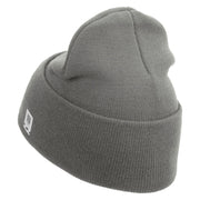 USMC Semper Fi Logo Embroidered 12 Inch Solid Knit Cuff Long Beanie Made in USA - Dk-Ash OSFM