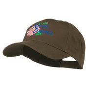 North Dakota Wild Prairie Rose Flower Embroidered Cap