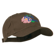 North Dakota Wild Prairie Rose Flower Embroidered Cap