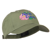 North Dakota Wild Prairie Rose Flower Embroidered Cap