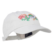 Outlined Dragon Embroidered Washed Cap