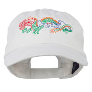 Outlined Dragon Embroidered Washed Cap