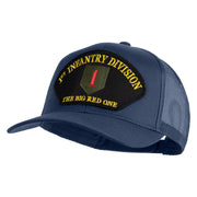 1st Infantry Division The Big Red One Patched Solid Cotton Twill Mesh Prostyle Cap - Navy OSFM