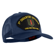 1st Infantry Division The Big Red One Patched Solid Cotton Twill Mesh Prostyle Cap - Navy OSFM