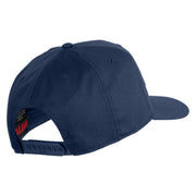 USS Ranger CV 61 Blue Patched Solid Cotton Twill 5 Panel Prostyle Snap Cap - Navy OSFM