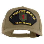 1st Infantry Division The Big Red One Patched Solid Cotton Twill Mesh Prostyle Cap - Khaki OSFM
