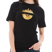 Golden Record Miami Graphic Design Short Sleeve Cotton Jersey T-Shirt