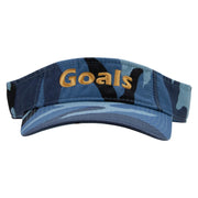 Goals Embroidered Military Visors - Sky-Blue OSFM