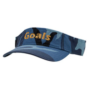 Goals Embroidered Military Visors - Sky-Blue OSFM