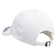 Dog and Cat Logo Dad Style Unstructured Low Profile 6 panel Cotton Cap - White OSFM