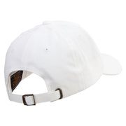 Dog and Cat Logo Dad Style Unstructured Low Profile 6 panel Cotton Cap - White OSFM