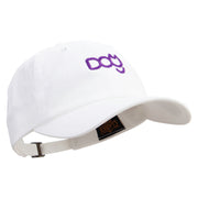 Dog and Cat Logo Dad Style Unstructured Low Profile 6 panel Cotton Cap - White OSFM