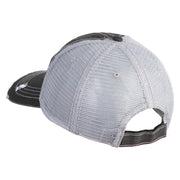 US Space Force Grey Letter Embroidered Low Profile Special Cotton Mesh Cap - Black OSFM