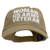 Woman US Army Veteran Embroidered Low Profile Dyed Cotton Twill Cap - Khaki OSFM