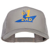 Number 1 Dad Star Embroidered Solid Mesh Cap