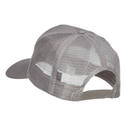 Number 1 Dad Star Embroidered Solid Mesh Cap