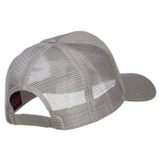 Number 1 Dad Star Embroidered Solid Mesh Cap