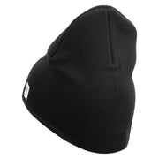 USMC Semper Fi Symbol Embroidered 8 Inch Short Beanie Made in USA - Black OSFM