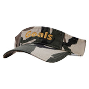 Goals Embroidered Military Visors - Safari OSFM