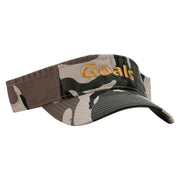 Goals Embroidered Military Visors - Safari OSFM