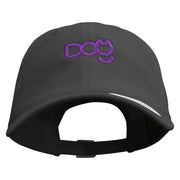 Dog and Cat Logo Dad Style Unstructured Low Profile 6 panel Cotton Cap - Black OSFM