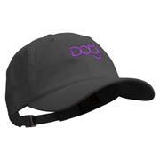 Dog and Cat Logo Dad Style Unstructured Low Profile 6 panel Cotton Cap - Black OSFM