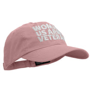 Woman US Army Veteran Embroidered Low Profile Dyed Cotton Twill Cap - Lt-Pink OSFM