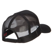 Number 1 Dad Star Embroidered Solid Mesh Cap