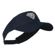 Diamond Embroidered Cotton Twill Sun Visor