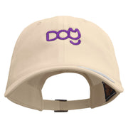 Dog and Cat Logo Dad Style Unstructured Low Profile 6 panel Cotton Cap - Khaki OSFM