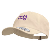 Dog and Cat Logo Dad Style Unstructured Low Profile 6 panel Cotton Cap - Khaki OSFM